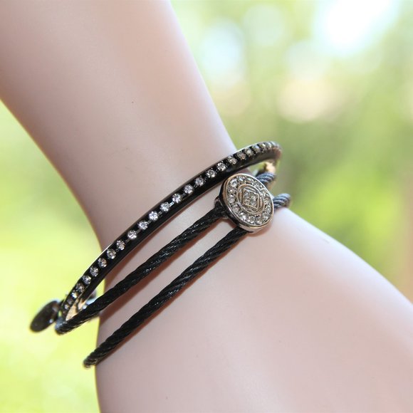 2 Crystal Bracelets Marc Jacobs and Twisted Cable - Picture 1 of 13